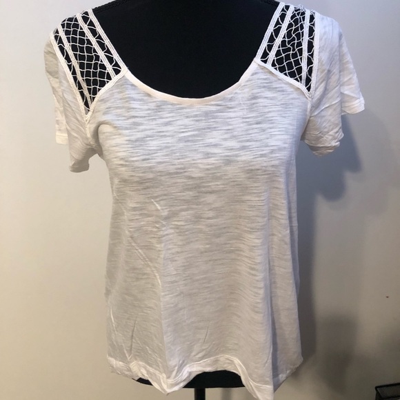Express Tops - Express White Crochet Top XS